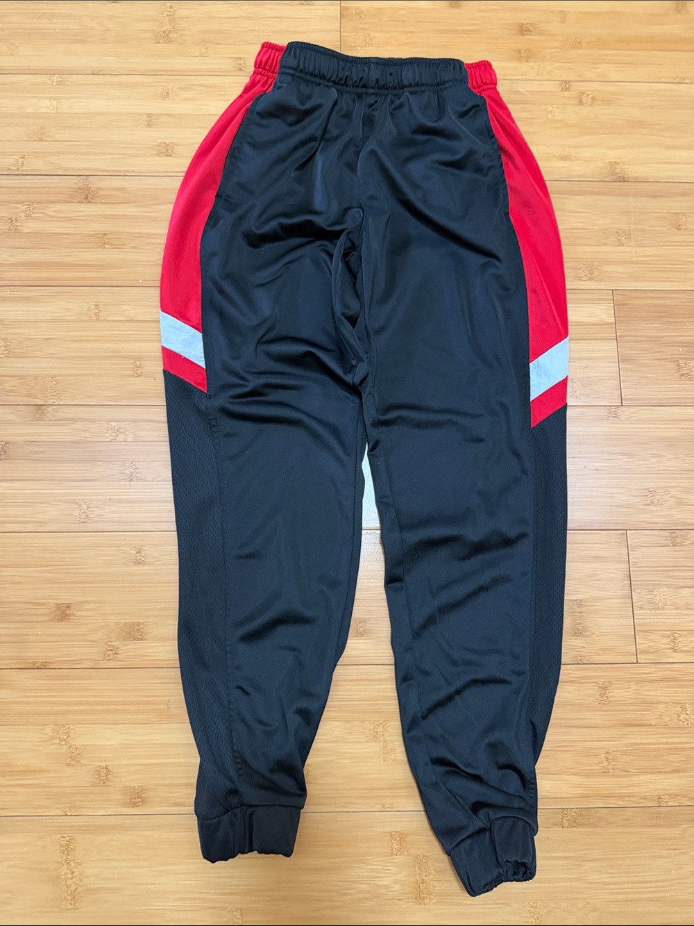 Athletic Works Black and Red Boys' Jogger Sweatpants with grey Accents 14/16